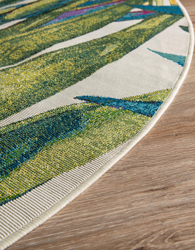 Seaside Blooms Collection Area Rug -  Arcadia Round Multi  lifestyle 35
