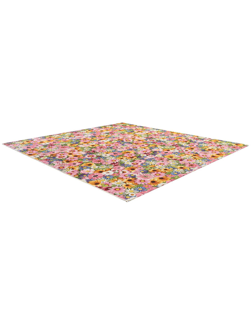 Seaside Blooms Collection Area Rug -  Marseilles Square Multi  lifestyle 11