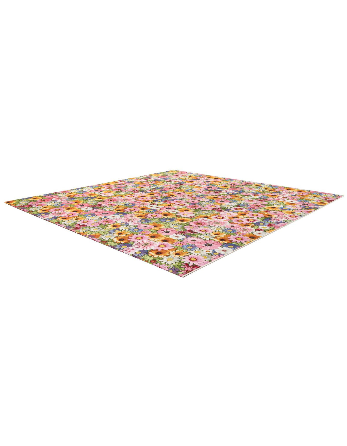 Seaside Blooms Collection Area Rug -  Marseilles Square Multi  lifestyle 12