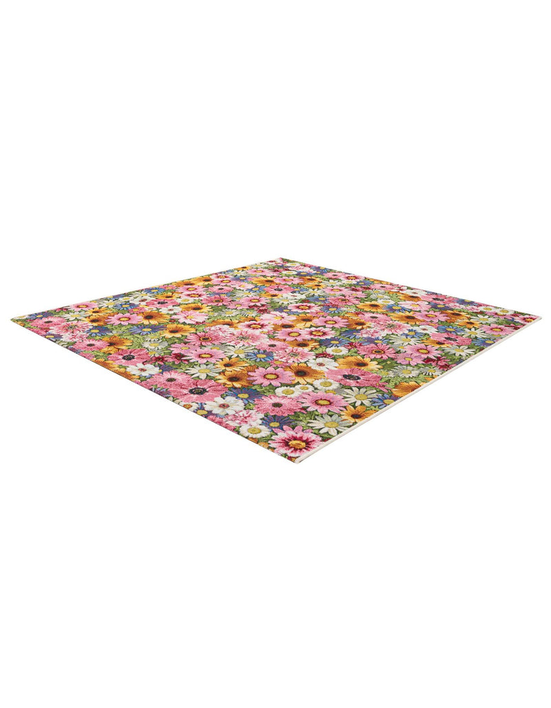 Seaside Blooms Collection Area Rug -  Marseilles Square Multi  lifestyle 22