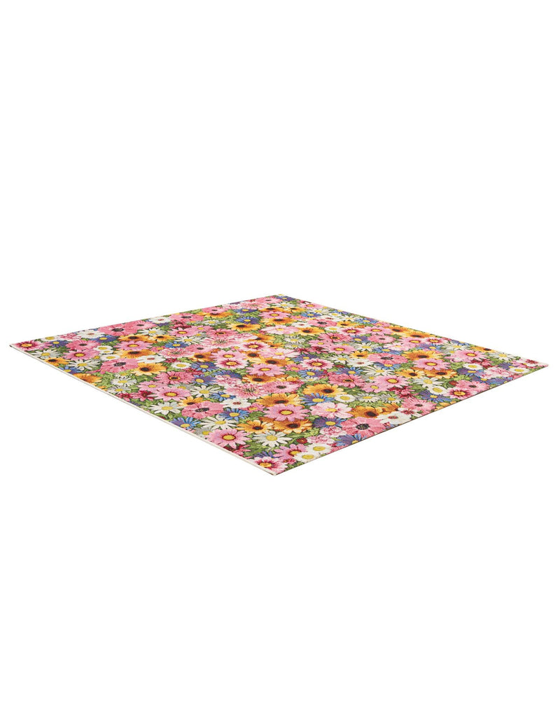 Seaside Blooms Collection Area Rug -  Marseilles Square Multi  lifestyle 25