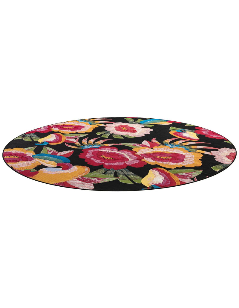 Seaside Blooms Collection Area Rug -  Versailles Round Multi  lifestyle 19