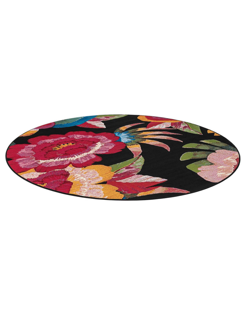 Seaside Blooms Collection Area Rug -  Versailles Round Multi  lifestyle 27