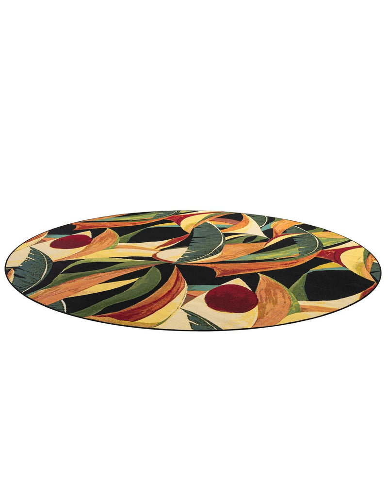 Seaside Blooms Collection Area Rug -  Tivoli Round Multi  lifestyle 19