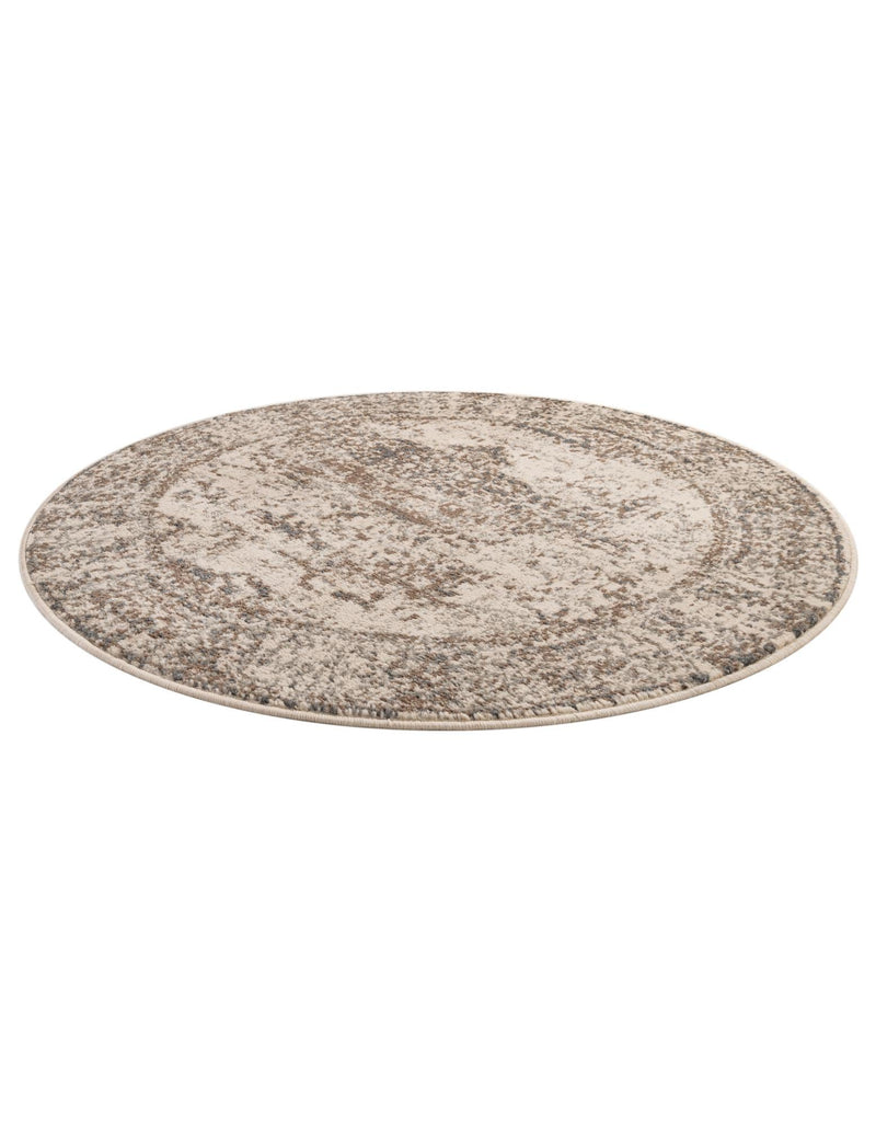 Gobi Sands Collection Area Rug -  Badain Round Cream  lifestyle 33