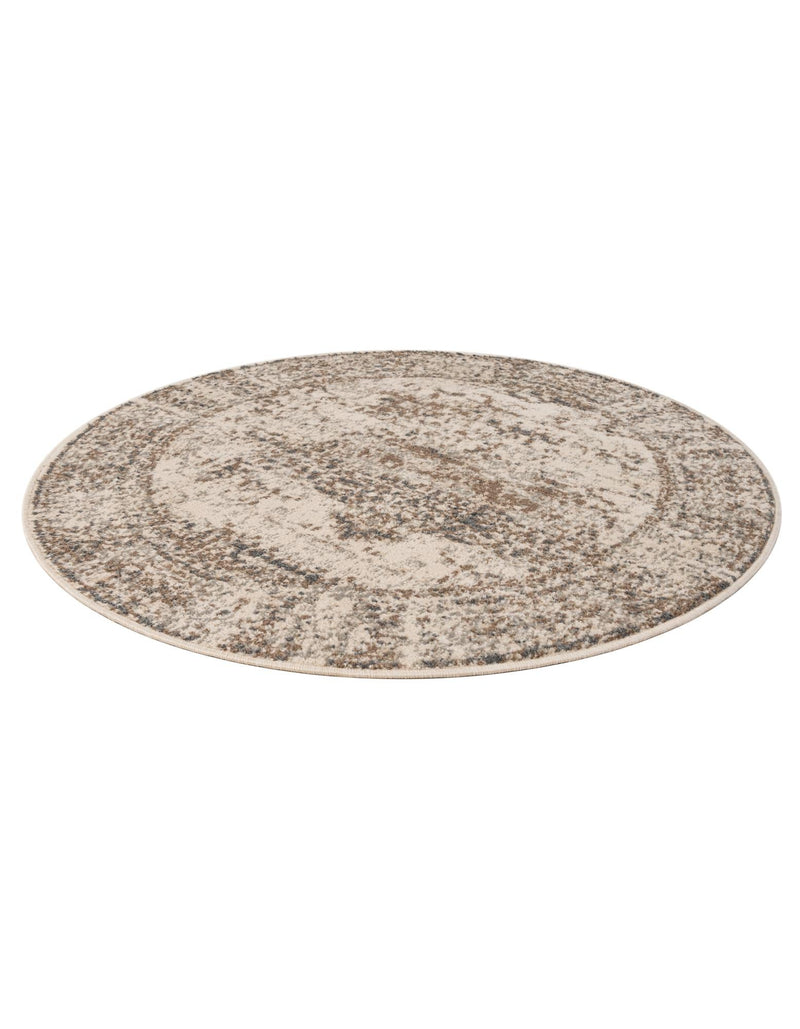 Gobi Sands Collection Area Rug -  Badain Round Cream  lifestyle 34