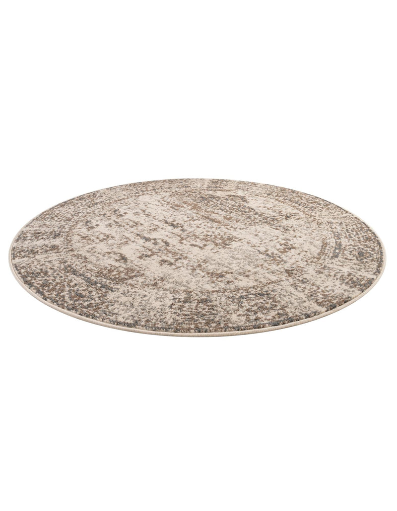 Gobi Sands Collection Area Rug -  Badain Round Cream  lifestyle 35