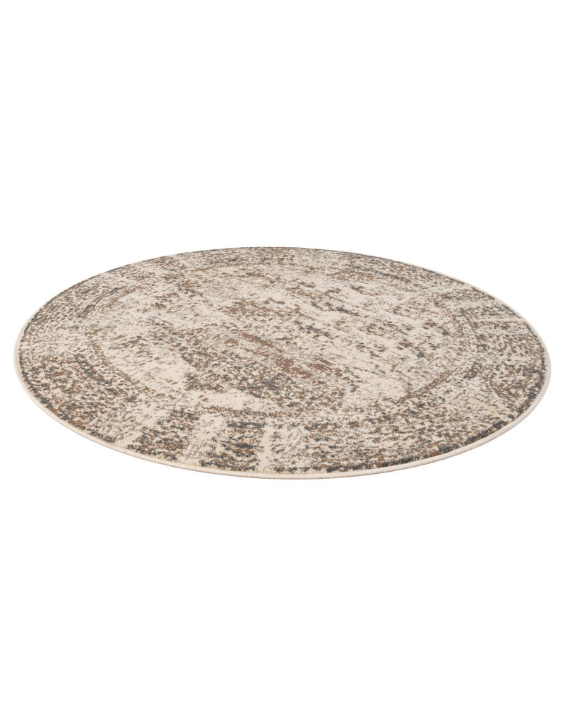 Gobi Sands Collection Area Rug -  Badain Round Cream  lifestyle 36