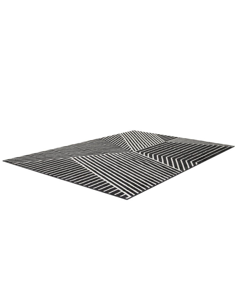 Copenhagen Edge Collection Area Rug -  Osterbro Rectangle Black  lifestyle 8