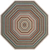 Coastal Terrace Collection Area Rug -  Seashell Octagon Multi  lifestyle 82