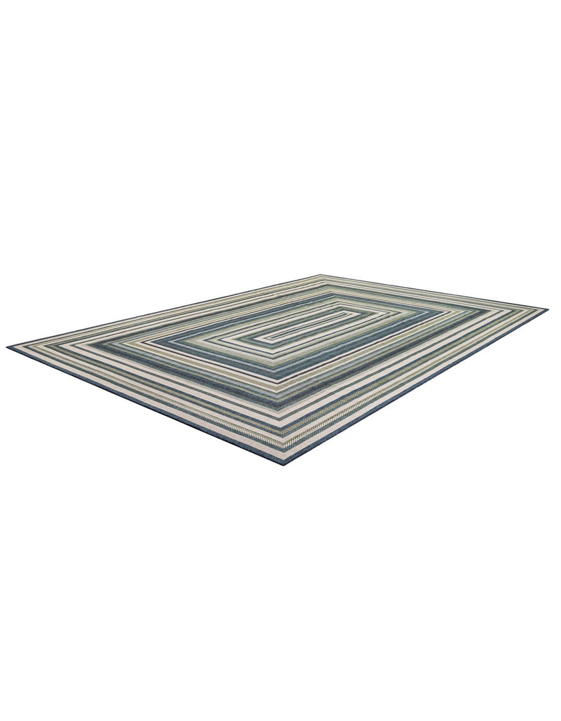 Coastal Terrace Collection Area Rug -  Seashell Rectangle Blue  lifestyle 22