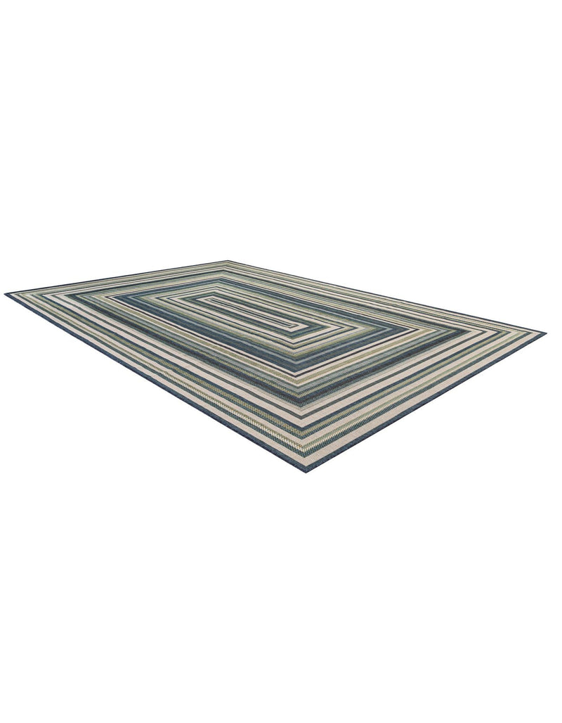 Coastal Terrace Collection Area Rug -  Seashell Rectangle Blue  lifestyle 23