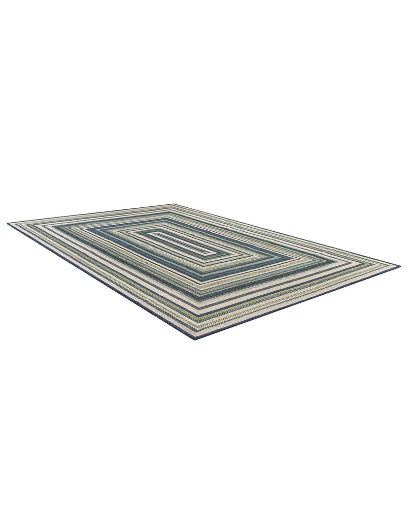 Coastal Terrace Collection Area Rug -  Seashell Rectangle Blue  lifestyle 11