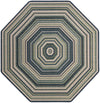 Coastal Terrace Collection Area Rug -  Seashell Octagon Blue  lifestyle 64