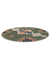 Coastal Terrace Collection Area Rug -  Oceanview Round Green  lifestyle 57