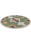 Coastal Terrace Collection Area Rug -  Oceanview Round Green  lifestyle 60