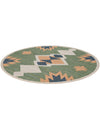 Coastal Terrace Collection Area Rug -  Oceanview Round Green  lifestyle 61