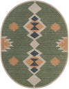 Coastal Terrace Collection Area Rug -  Oceanview Oval Green  lifestyle 38