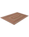 Coastal Terrace Collection Area Rug -  Seashell Rectangle Burgundy  lifestyle 36