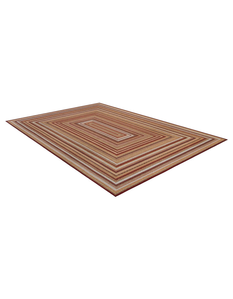 Coastal Terrace Collection Area Rug -  Seashell Rectangle Burgundy  lifestyle 38