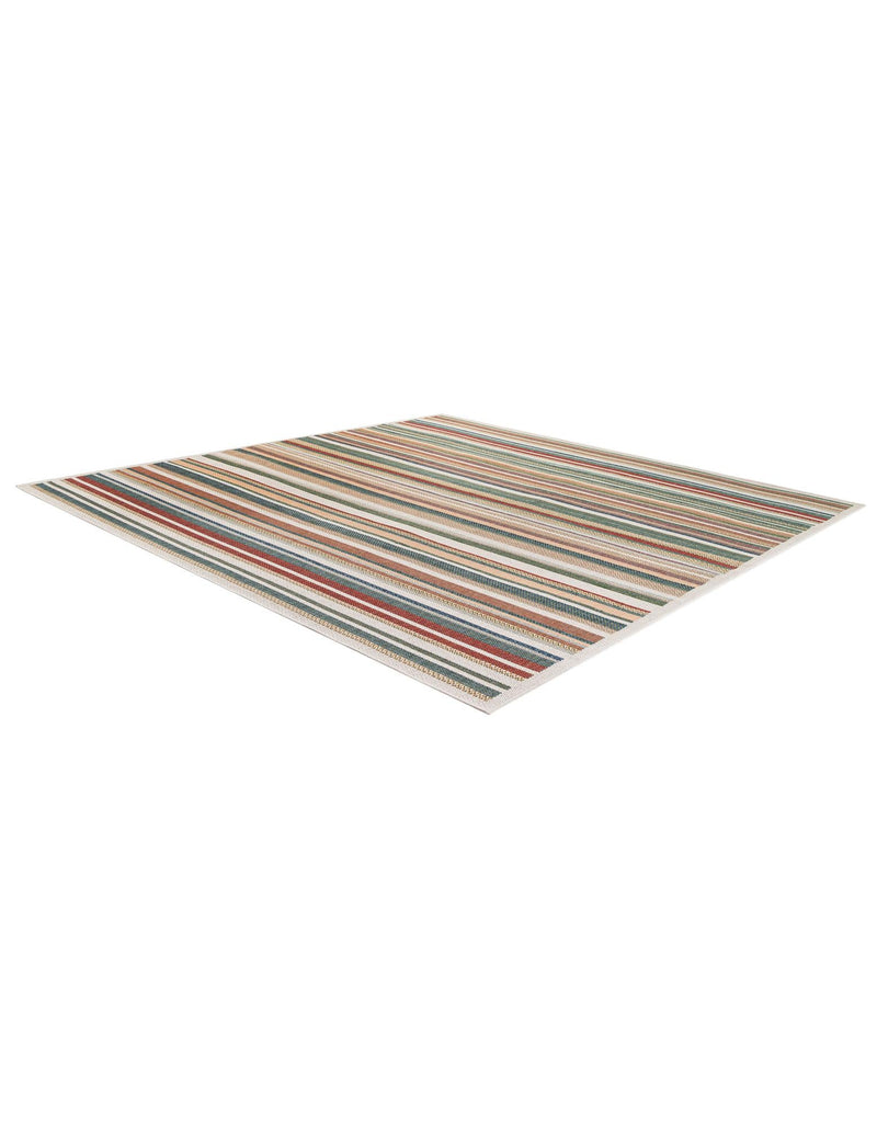 Coastal Terrace Collection Area Rug -  Nautical Square Multi  lifestyle 90