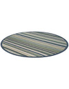 Coastal Terrace Collection Area Rug -  Nautical Round Blue  lifestyle 100