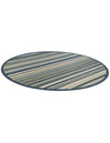 Coastal Terrace Collection Area Rug -  Nautical Round Blue  lifestyle 101