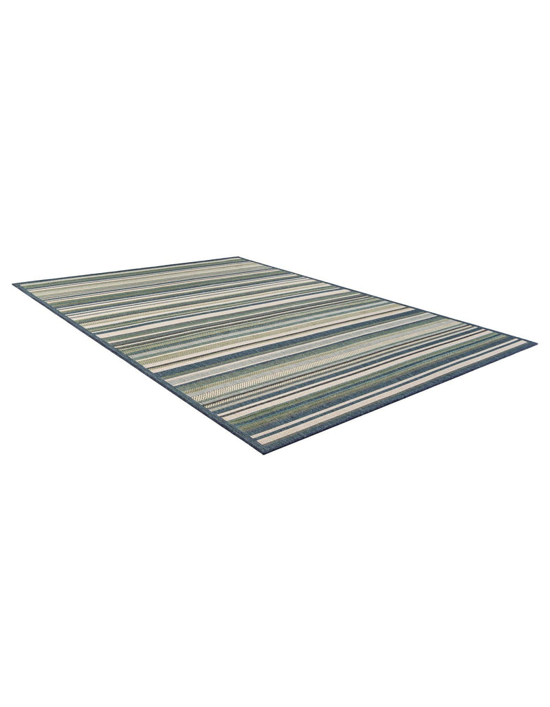 Coastal Terrace Collection Area Rug -  Nautical Rectangle Blue  lifestyle 10