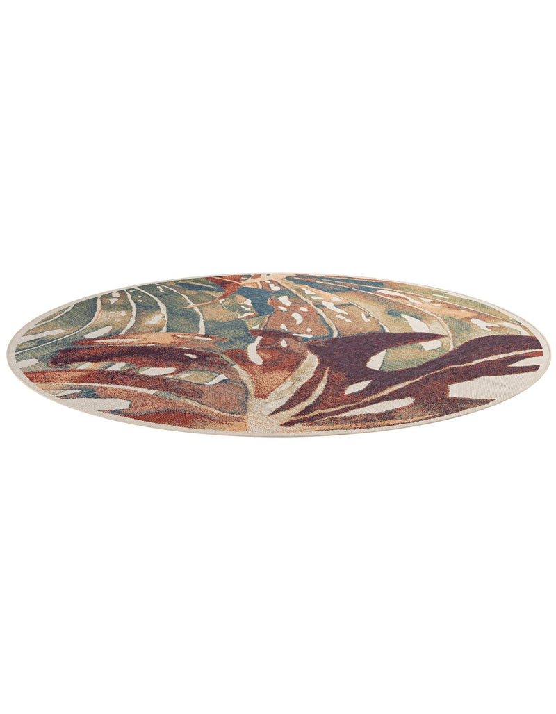 Coastal Terrace Collection Area Rug -  Wavecrest Round Multi  lifestyle 30