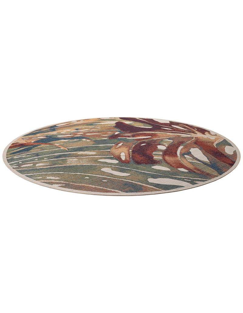 Coastal Terrace Collection Area Rug -  Wavecrest Round Multi  lifestyle 35