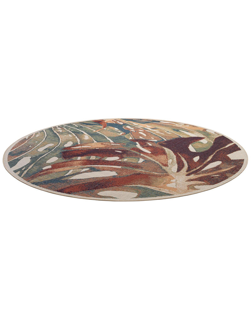 Coastal Terrace Collection Area Rug -  Wavecrest Round Multi  lifestyle 36
