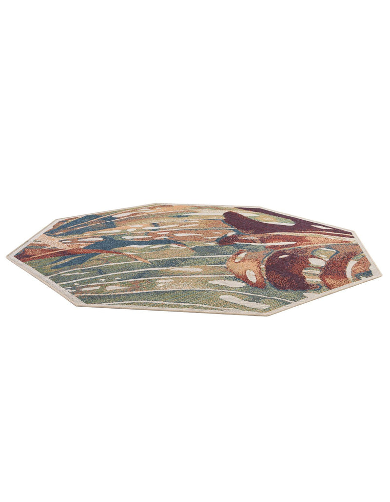 Coastal Terrace Collection Area Rug -  Wavecrest Octagon Multi  lifestyle 23