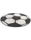 Wonder Tykes Collection Area Rug -  Mirth Round Black and White  lifestyle 8