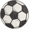 Wonder Tykes Collection Area Rug -  Mirth Round Black and White  lifestyle 2