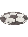 Wonder Tykes Collection Area Rug -  Mirth Round Black and White  lifestyle 3