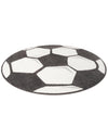 Wonder Tykes Collection Area Rug -  Mirth Round Black and White  lifestyle 4
