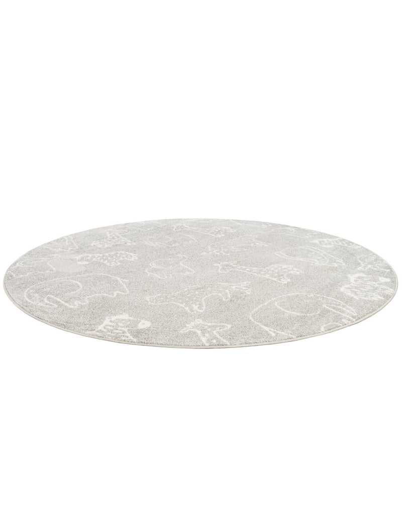 Wonder Tykes Collection Area Rug -  Spectrum Round Gray  lifestyle 72
