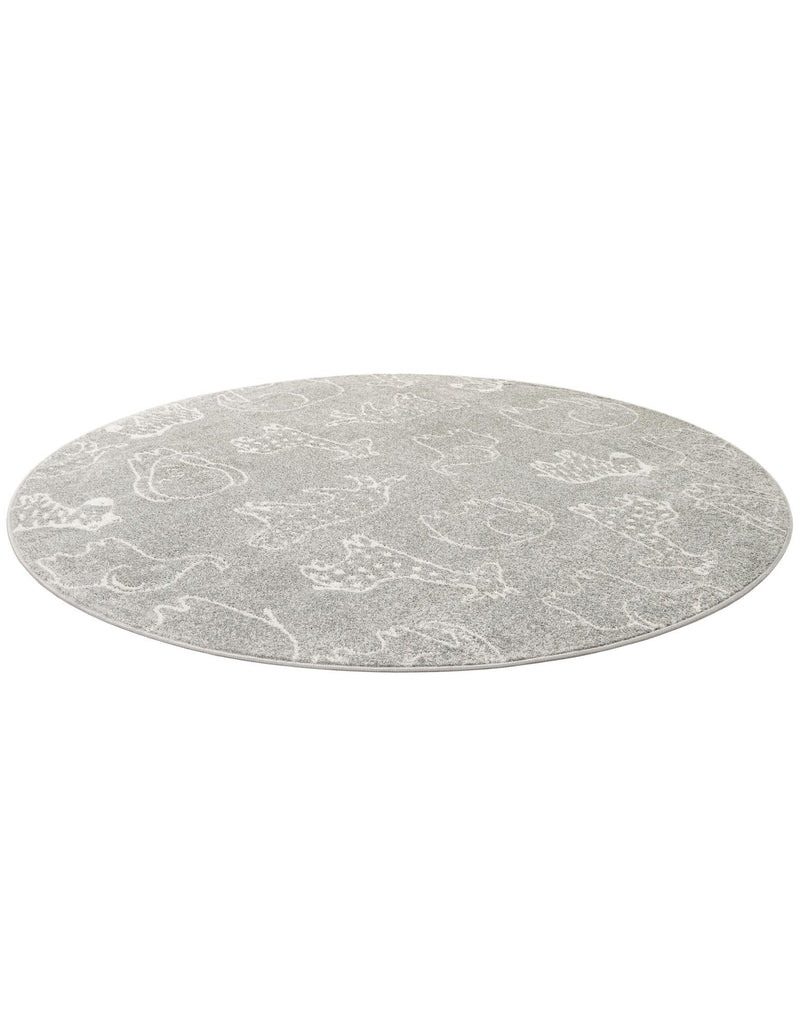 Wonder Tykes Collection Area Rug -  Spectrum Round Gray  lifestyle 73