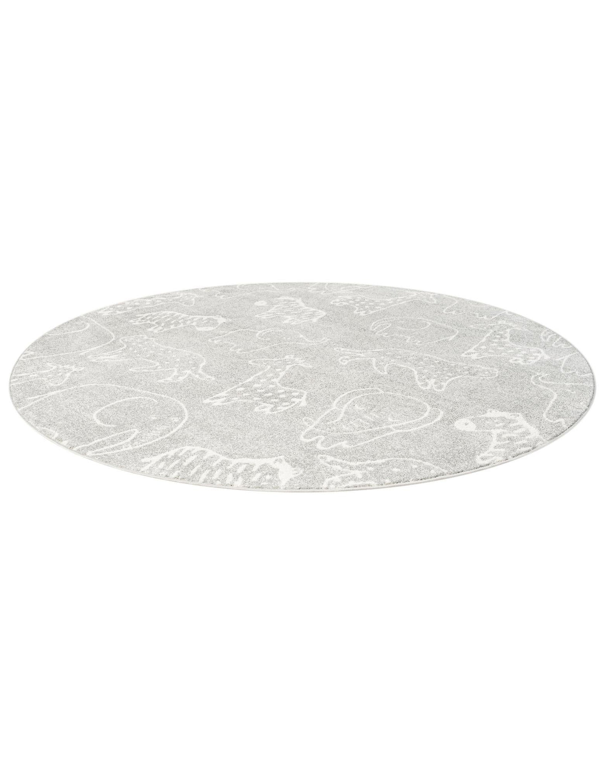 Wonder Tykes Collection Area Rug -  Spectrum Round Gray  lifestyle 58