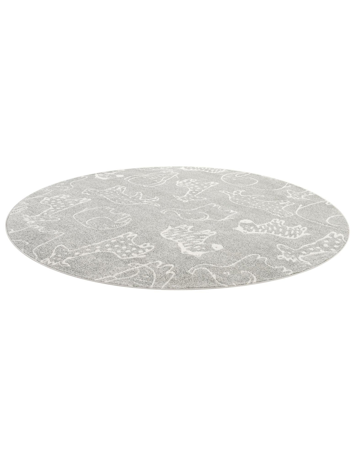 Wonder Tykes Collection Area Rug -  Spectrum Round Gray  lifestyle 59