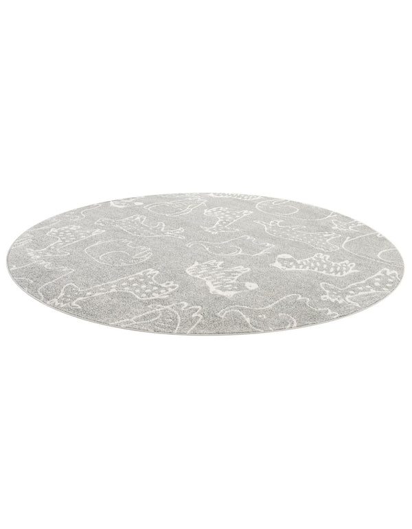 Wonder Tykes Collection Area Rug -  Spectrum Round Gray  lifestyle 59