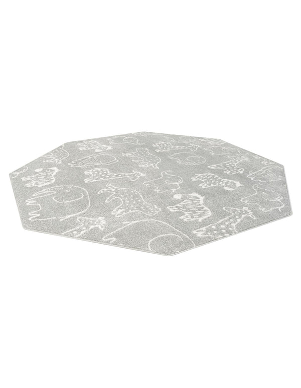 Wonder Tykes Collection Area Rug -  Spectrum Octagon Gray  lifestyle 57