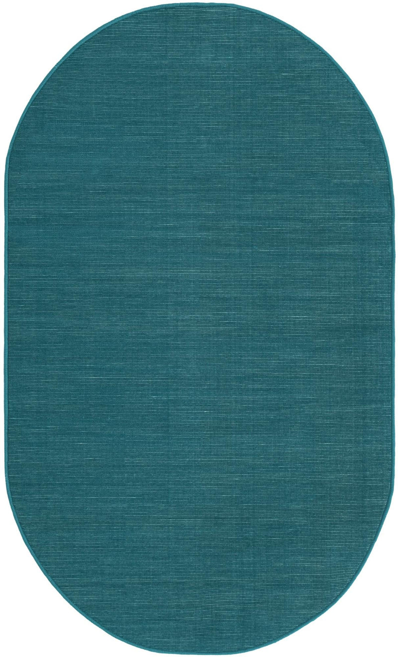 Soho Elegance Collection Area Rug - Chelsea (Turquoise) Oval Turquoise  lifestyle 25