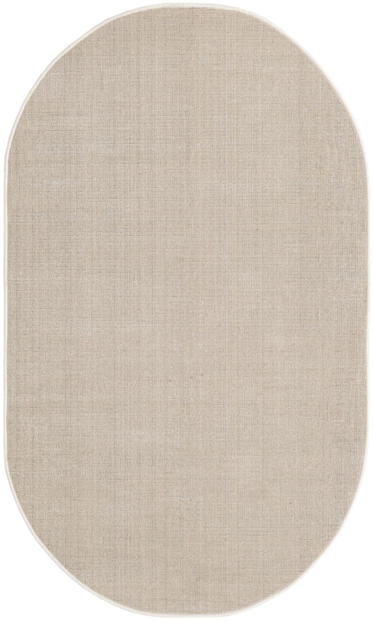 Soho Elegance Collection Area Rug - Chelsea (Beige) Oval Beige  lifestyle 17