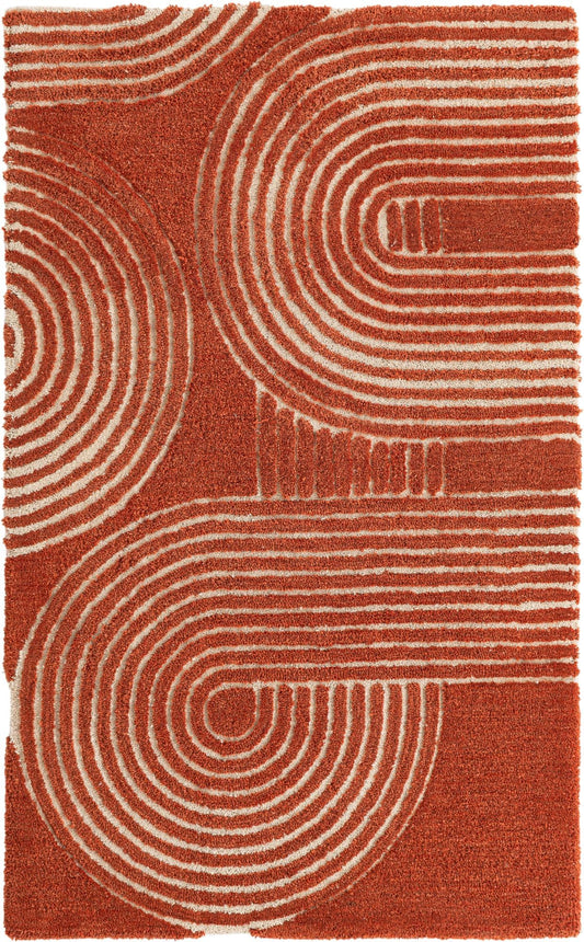 Briarwood Looms Collection Area Rug -  Multiton Rectangle Orange  lifestyle 2