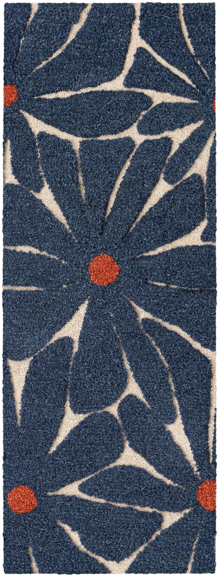 Briarwood Looms Collection Area Rug -  Navytide Runner Navy Blue and Ivory  lifestyle 14