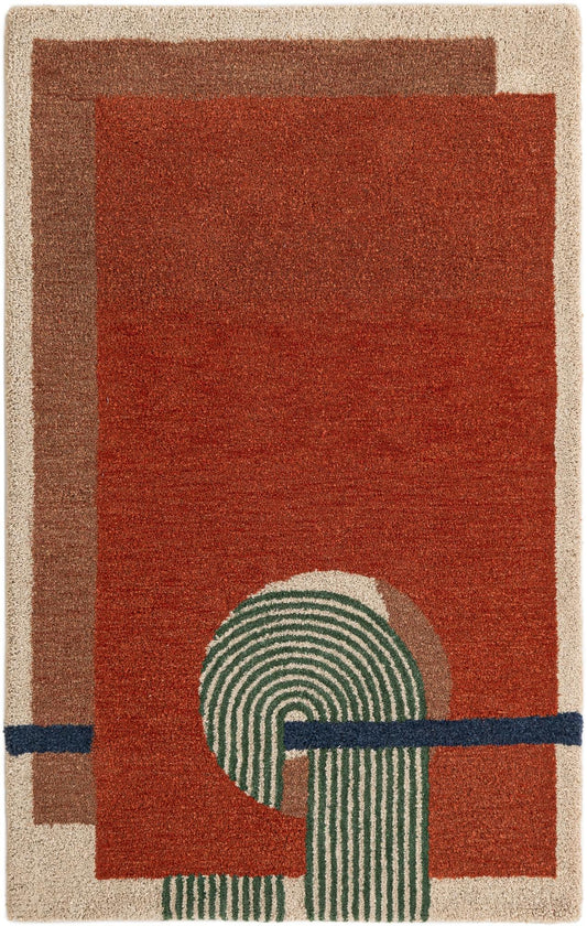 Shepherd's Glen Wool Collection Area Rug -  Birchfield Rectangle Orange Main
