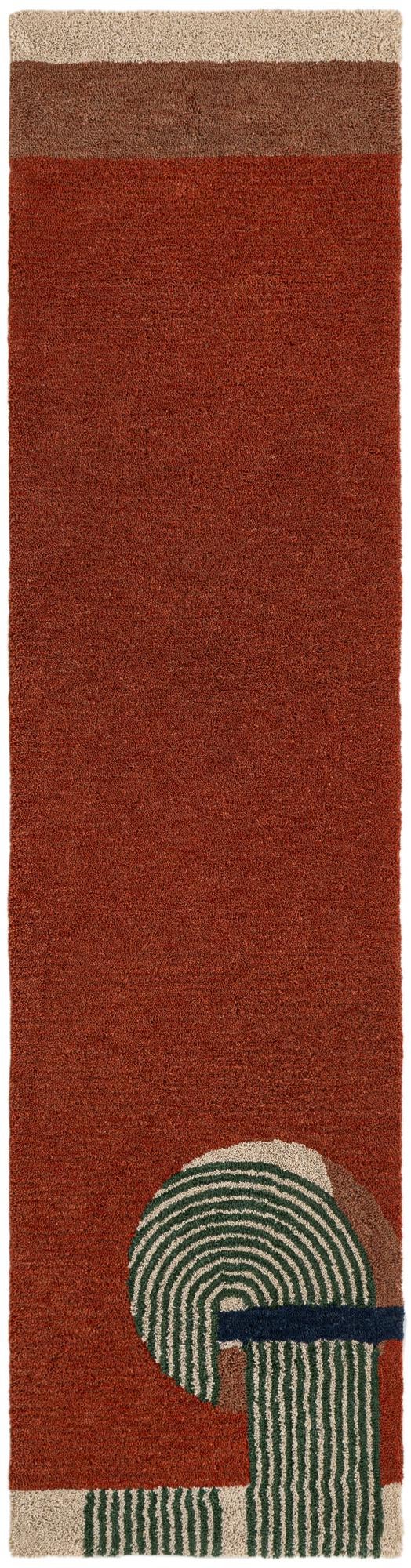 Shepherd's Glen Wool Collection Area Rug -  Birchfield Runner Orange Main