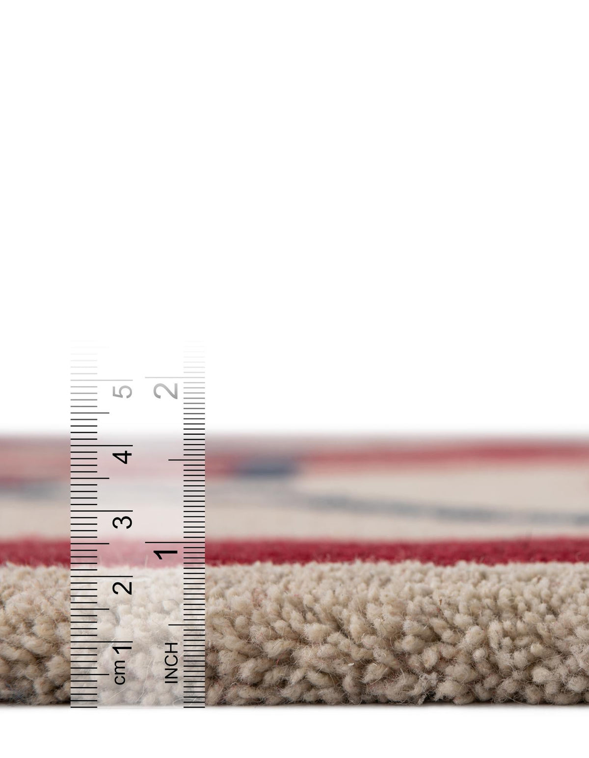 Shepherd's Glen Wool Collection Area Rug -  Aspen Rectangle Ivory and Red  lifestyle 2