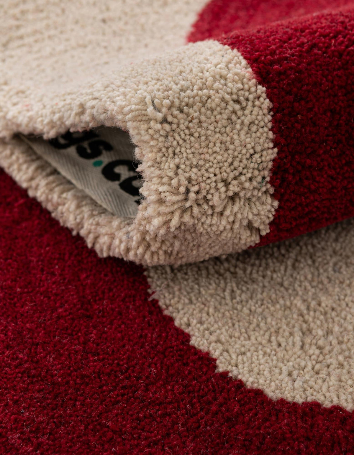 Shepherd's Glen Wool Collection Area Rug -  Aspen Rectangle Ivory and Red  lifestyle 3